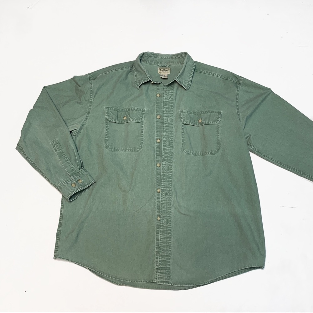 Green L.L. Bean Flannel